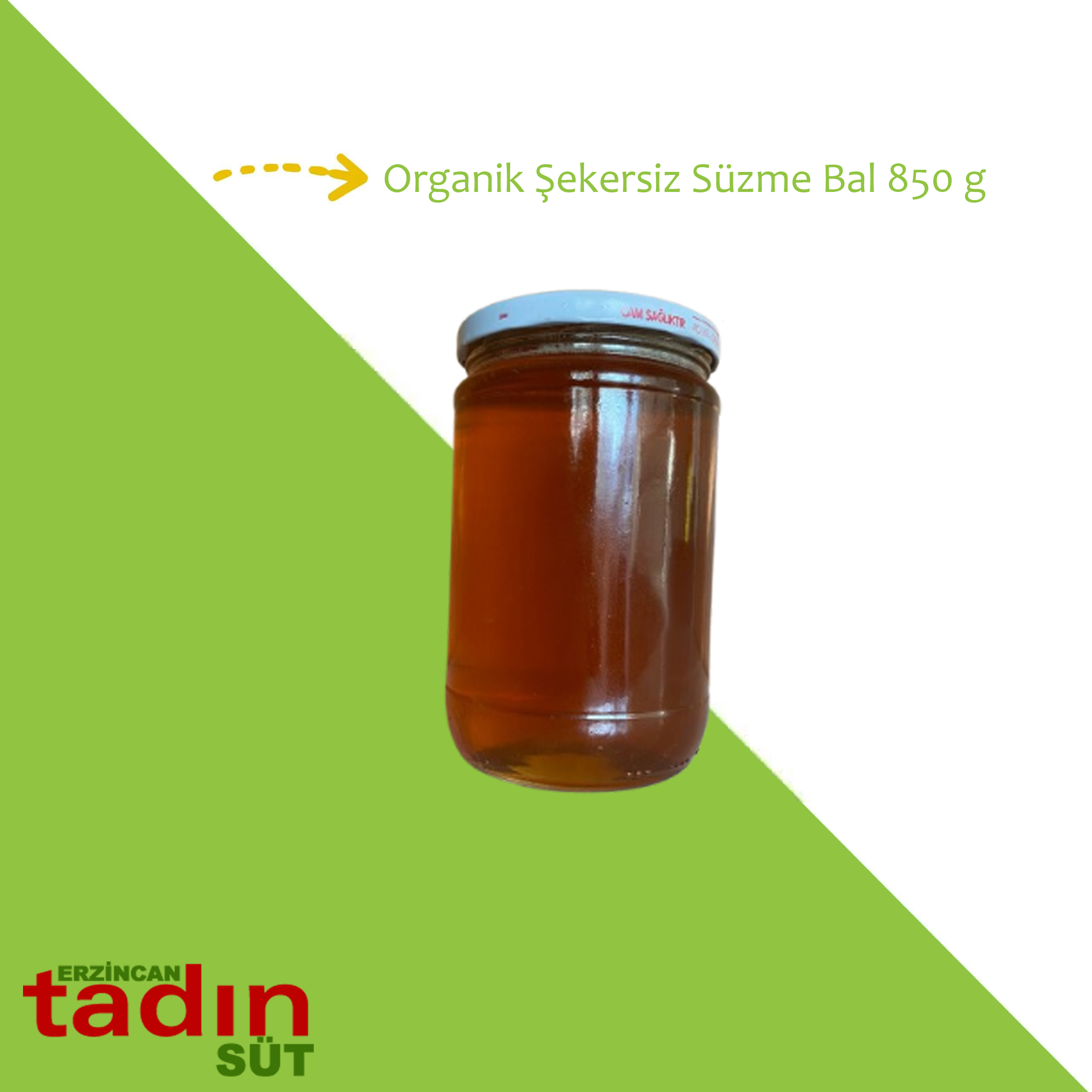 Organik Şekersiz Süzme Bal 850gr